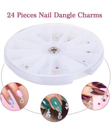 Beaupretty 2 Boxes Nail Pendant Pierced Fingernail Jewels Dangle Nail Art Charms Nail Piercing Charms Japanese Rivet Nail Decorations for Nail Art Nail Art Decor Metal Alloy 3d Manicure Assorted Color 6.8x0.5cm - Buy Online on GoSupps.com