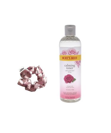 Toner 12 Oz - Calming Witch Hazel Toner with Rose with Moofin Hair Tie Nourishes Balances pH Alcohol-Free Removes Excess Oil for Healthy-Looking Skin Toner for Face Pack of 1