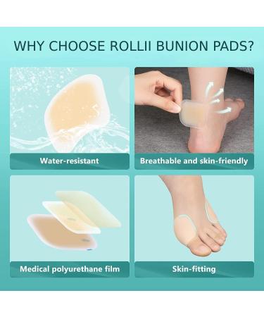 ROLLII Bunion & Blister Pads Toe & Foot Corn Protector, Hydrocolloid Bandages for Bunion Relief, Sole & Heel Cushions Waterproof, Thin Design 10PCS - Buy Online on GoSupps.com
