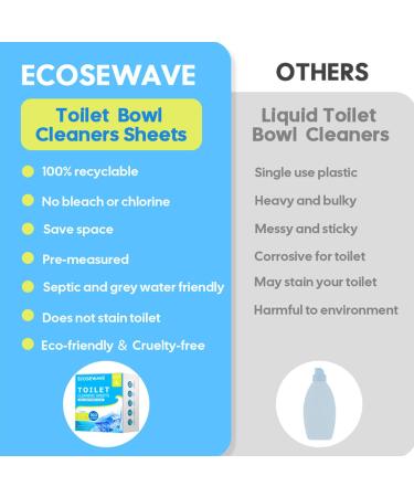 Eco-Friendly Toilet Bowl Cleaner Sheets - 160 Cleans Lemon Scent Plastic-Free Septic Safe - Perfect for Apartments Dorms & Vanlife - Buy Online on GoSupps.com