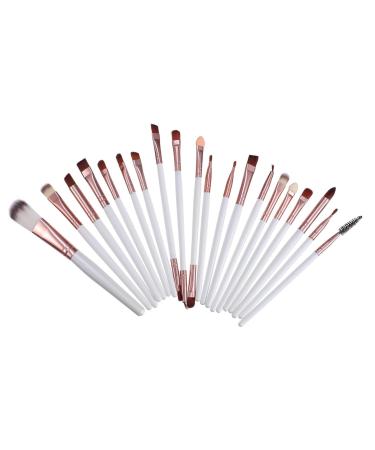 FRCOLOR 20pcs Makeup Brush Concealers Brush Cosmetics Synthetic Brush Blush Brush Eyeshadow Cosmetics Brush Kit Powder Eye Shadows Brush White Paint Wooden Major