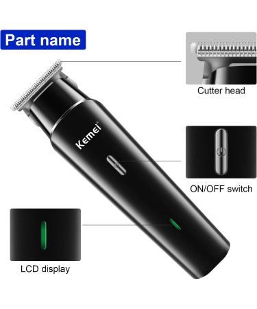 KEMEI Black Hair Clippers for Men Electric Cordless Clippers for Hair Cutting Professional Barber Clippers USB Rechargeable Wireless Haircut Clippers km-1115 - Buy Online on GoSupps.com