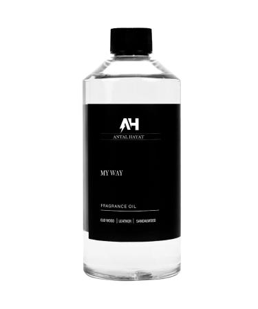 My Way 500mL Essential Oil Scent - Luxury Hotel Inspired Aromatherapy Scent Diffuser Oil - Lush Sandalwood Warm Virginia Cedar & Beautiful Iris - Inspired by One Hotel Miami Beach My Way 16.9 Fl Oz (Pack of 1)