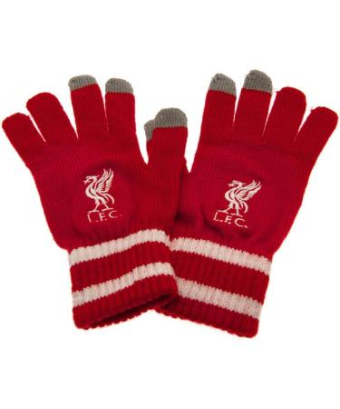 EPL Liverpool FC Adult Knitted Touchscreen Gloves - Authentic Red Getaway Solids - International Shipping Available - Buy Online on GoSupps.com