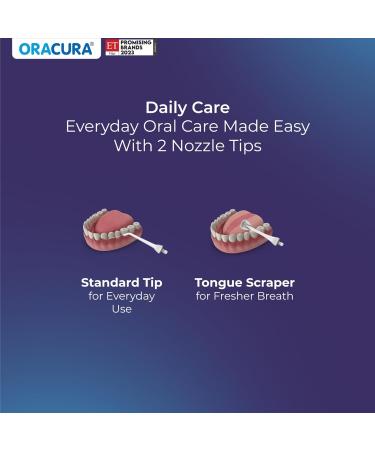 ORACURA Cordless Water Dental Flosser - Portable Electric Teeth Cleaner with 2 Jet Tips 4 Modes & 200ml Tank - IPX7 Waterproof - Perfect for Travel - White - Buy Online on GoSupps.com