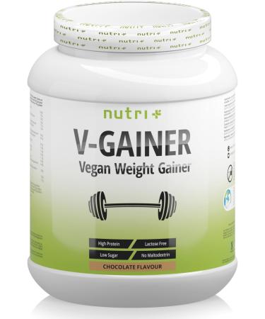 WEIGHT & MASS GAINER Vegan - Chocolate 2 kg - High calorie drink for weight gain and weight gain - V-GAINER without maltodextrin and sugar