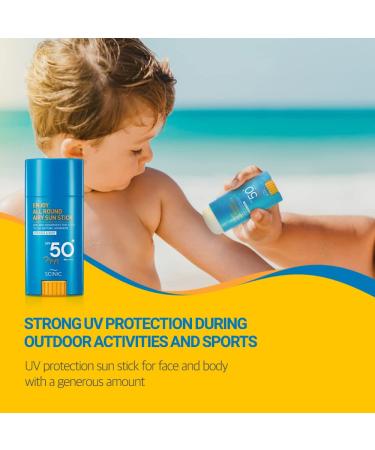 SCINIC Airy Sun Stick SPF50+ PA++++ 0.88oz - Strong UV Protection | Lightweight Korean Skincare - Buy Online on GoSupps.com