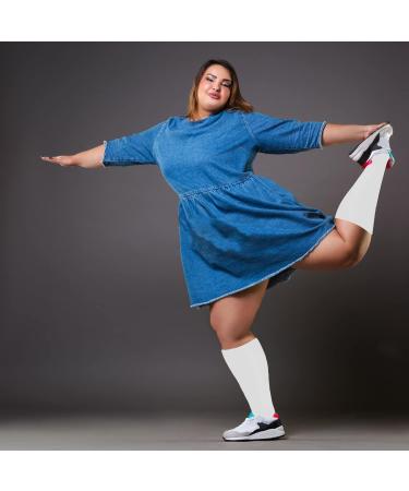 Get-Fa Oversize Compression Stockings - 3 Pairs 20-30 mmHg Knee-High Support for Men & Women Wide Calf Extra Large - Improved Blood Circulation - Buy Online on GoSupps.com