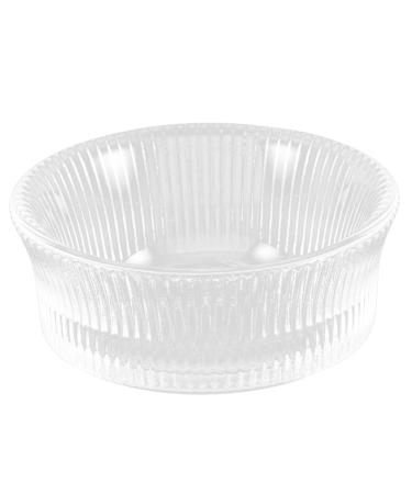 Ipetboom Glass Nail Cups nail dish bowl plate cup Manicure tools nail art liquid holder Accessories Japanese-style glass nail vertical stripes diamond wash pen Pen wash cup Acrylic