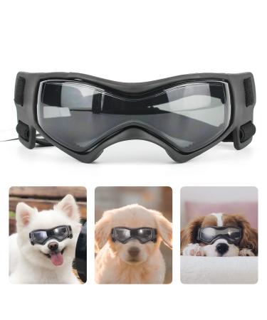 PEDOMUS Dog Goggles Small Dog Sunglasses Medium Adjustable Strap for UV Sunglasses Waterproof Protection for Small Medium Dog (Cool Black)