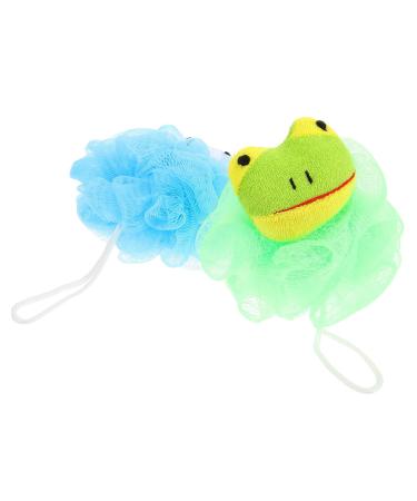 Beaupretty 2pcs Children's Bath Ball Bath Flower Sponge Mesh Pouf Shower Wash Ball Bath Stuff Cartoon Body Shower Loofah Reusable Loofah Shower Ball Bath Loofah Baby Clean Pe