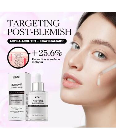 KOEC Pink Toning Skin Booster Pink Spicule Serum + Picotonic Glowing Ampoule Duo Hydrating & Smoothing & Nourishing Face Serum with Collagen Alpha Arbutin Niacinamide - Buy Online on GoSupps.com