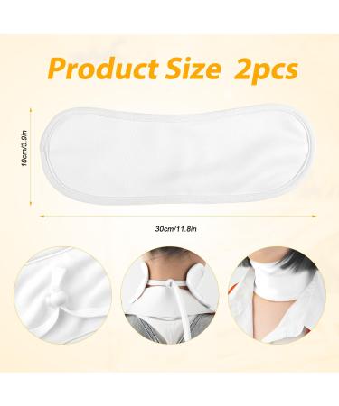Buy 2 STK Castor Oil Collar & Massage Belt - Adjustable Cotton Neck Wrap for Pain Relief (White) | International Shipping Available - Buy Online on GoSupps.com