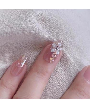Handmade Armor Wearing High Grade Explosive Flash Illusion Ice Flower False Nail Patch Finished Detachable Nail Beauty (Size : B Color : XS)