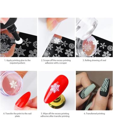 Herbests 5 PCs DIY Nail Art Stamping Set - Christmas & Halloween Steel Plates for Manicure - Perfect Gift for Women & Girls - Buy Online on GoSupps.com