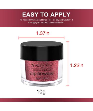 Christmas Red Green Golden Glitter Dip Powder Set - No Lamp Cure Needed | Even & Smooth Finish | 6pcs x 10g/box - Buy Online on GoSupps.com