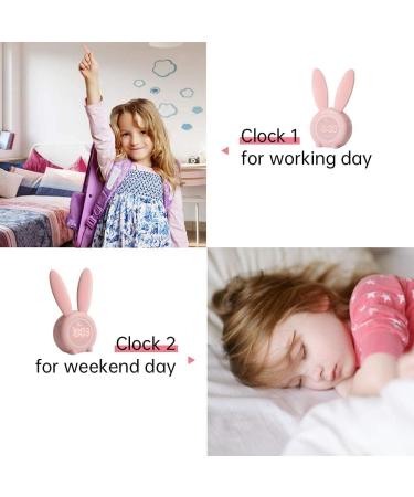 Buy Baby Rabbit Alarm Clock - Pink Light & Sound Wake Up Lamp for Kids | Best Gift for Children - Buy Online on GoSupps.com