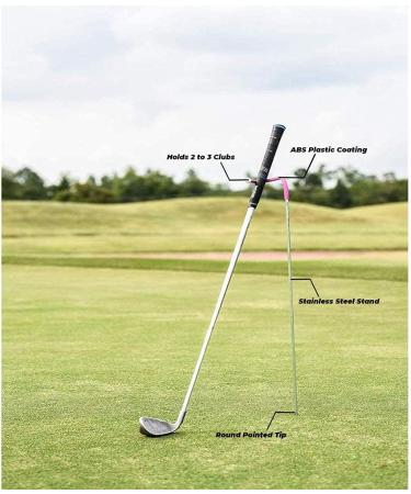 V-Shaped Golf Club Stand: Keep Clubs Clean, Dry & Visible - Durable Stainless Steel, Easy to Carry - Buy Online on GoSupps.com