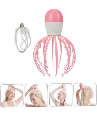 Fomiyes 3-in-1 Portable Massage Device | Head Scratching Shampoo Brush & Scalp Octopus Tool | Enhances Blood Circulation | Pink ABS Gua Sha Massage Lounger - Buy Online on GoSupps.com