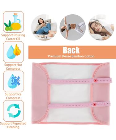 Castor Oil Pack Reusable Castor Oil Pack Wrap for Liver Detox Soft Comfortable Castor Oil Pack for Liver Detox Insomnia Constipation Muscle Pain Oil not Included(Pink) - Buy Online on GoSupps.com