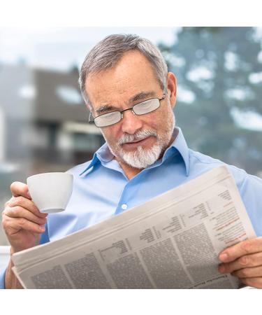 Hubeye Portable Metal Reading Glasses | Flexible Vision Aid | Classic Unisex 1.50 Diopter | Lightweight with Case - Dark Gray - Buy Online on GoSupps.com