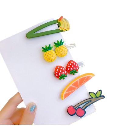 50pcs Large Leaf Hair Clips for Toddler Girls | Cartoon Fruit & Flower Design Hair Accessories Gift - Buy Online on GoSupps.com