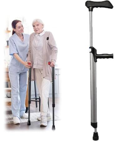 Adult Underarm Crutches Lightweight Adjustable Walking Cane Applicable Height 4' 5'' 6' Comfortable Underarm Pads Ergonomic Grip - Buy Online on GoSupps.com