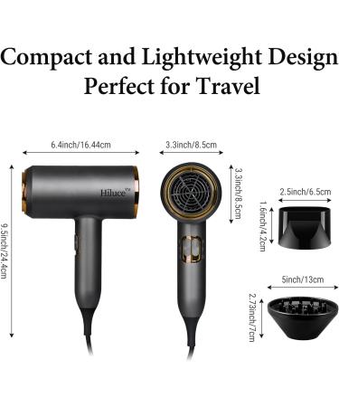 Ionic Hair Dryer with Diffuser - 1875W Professional Fast Drying Low Noise Lightweight Blow Dryer for Damage-Free Hair - Shop Now - Buy Online on GoSupps.com