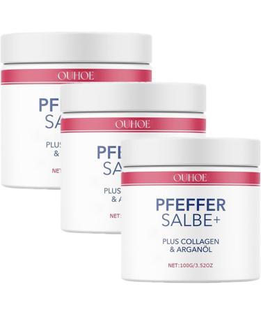 Pepper ointment plus - active pepper ointment for browning - active pepper ointment - pepper ointment browning - rich ointment with plus collages & argan oil - 100 ml content (3PCs)