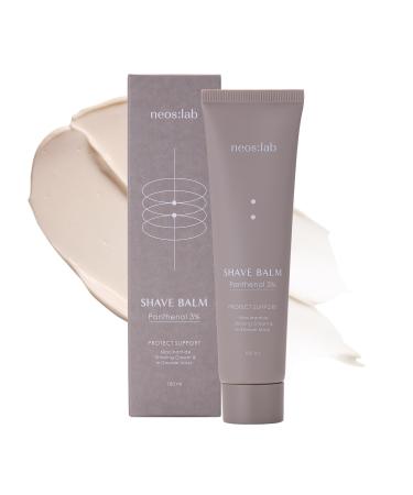Shave Balm Panthenol 3% 3.38 fl.oz. (100ml) - Shaving Cream 3% of Vitamin B5 Ceramide Squalane Shea Butter Centella Complex for Comfort Shaving Moisturizing Protect Skin's barrier