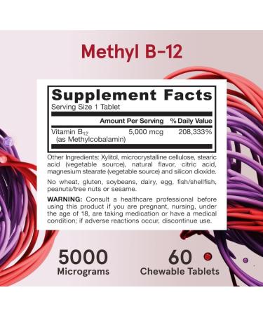 M thyle B-12 v g talien 5 000 mcg force maximale cerise m cher 60 comprim s - Buy Online on GoSupps.com