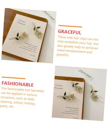 Beaupretty hairpin Vintage Hair Bobby snap barrettes Fashion Hair Accessories kids barrettes for hair infant hair clips Hair Side Clamps the flowers white alloy side clip the - Buy Online on GoSupps.com