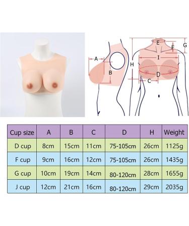 Knobco Round Collar Realistic Silicone Breast Form Enhancers for Mastectomy - White Skin J Size (2035g) - Perfect for Cosplay Weddings & Holidays - Buy Online on GoSupps.com