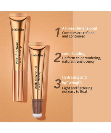 Golden Liquid Highlighter Wand - Waterproof Face and Eye Makeup Stick with Cushion Applicator - Buy Online on GoSupps.com