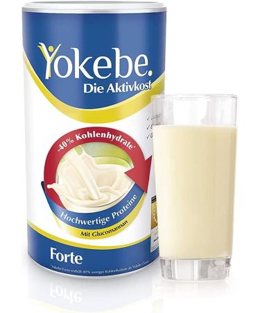 YOKEBE FORTE - Weight Loss Diethake | 40% Less Carbs Gluten-Free Lactose-Free Vegetarian | Low-Calorie Protein Drink - 500g (10 Portions) - Buy Online on GoSupps.com