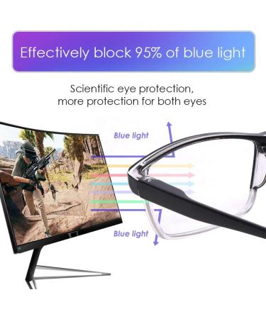 LUFF 4Pcs Anti-Blue Ray Reading Glasses - Portable Ultralight Readers 2.25X in Black | International Shipping Available - Buy Online on GoSupps.com