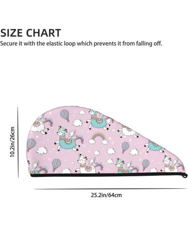 Shop Llama Unicorn Rainbow Microfiber Hair Towel | Ultra Soft Super Absorbent Wrap for Long Curly & Thick Hair - Quick Dry Coral Velvet - Buy Online on GoSupps.com