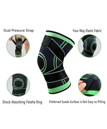 Hutena Pro Knee Brace Support - Compression Sleeve for Men & Women X-Large Black | Ideal for Running & Fitness - Buy Online on GoSupps.com