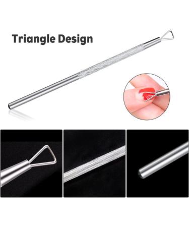 Sularpek 2 Pack Cuticle Pusher and Cuticle Peeler Cuticle Pusher Stainless Steel Dual Head Nail Scraper Nail Gel Polish Remover Tool for Fingernails and Toenails(Silver) - Buy Online on GoSupps.com