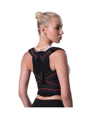 Shoulder Lumbar Support Belt Corset Posture Correction Health Care Adjustable Clavicle Posture Corrector Men Woemen Back Brace (Size : Large)