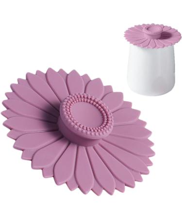 Fovolat Silicone Cup Lids Creative Coffee Mug Lids Dustproof Wine Glass Covers Hot Cup Lids Drink Cup Dust for Steeping Drinks Enhancement Purple - Buy Online on GoSupps.com