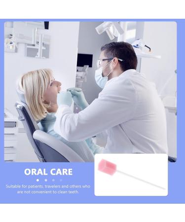 Healifty Disposable Oral Swabs - 100pcs Unflavored Sterile Mouth Swabs for Elderly - Pink Sponge Swabs - Buy Online on GoSupps.com