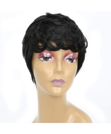 Shop Women's Black Wavy Synthetic Curly Wig - Perfect for 50s 60s 70s & 80s Styles | International Shipping Available - Buy Online on GoSupps.com