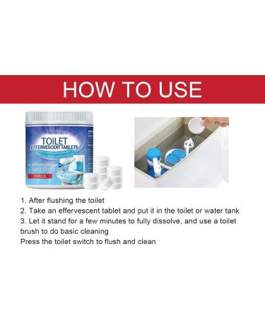 Toilet Effervescent Tablets Effective Cleaning For Toilet Stains Odor Elimination And Freshening Lint Pro Lint (Blue One Size) Blue One Size - Buy Online on GoSupps.com