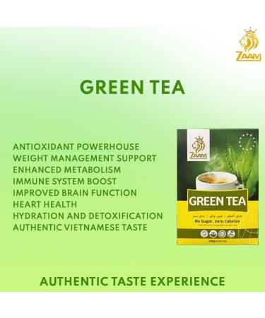 Zaam Green Tea - No Sugar Zero Calories 500g - Authentic Taste Experience - Buy Online on GoSupps.com
