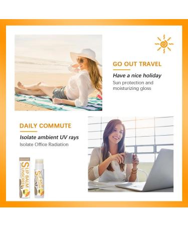 ibcccndc Sunscreen Lip Balm Sunscreen Lipstick SPF 30 Lip Balm Moisturizing Hydrating Moisturizing Lips Sun Protection (A) - Buy Online on GoSupps.com