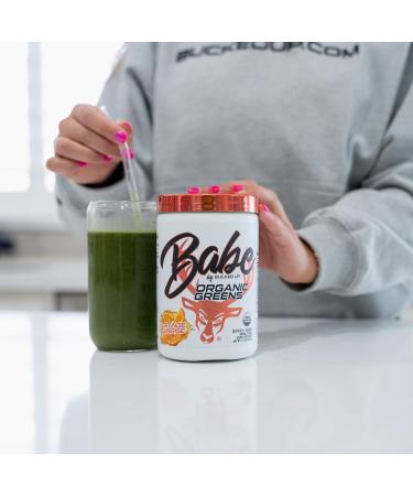 Greens Superfood Powder Orange Sunrise| 8 Most Essential Mixed Greens| Certified 100% Organic | Chlorella Spinach Kale Spirulina Alfalfa Broccoli Wheat Grass & Barley Grass | 30 SERV | 11.75 OZ - Buy Online on GoSupps.com