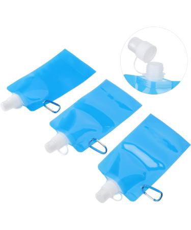 Soft Water Bottle Ecofriendly PE Portable Foldable Water Bottle for Travel Blue - Buy Online on GoSupps.com