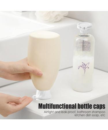 Condiment Container Lids Inverted Household Bottle Emptying Lid | White Bottle Lid Set No Waste Bottle Lids for Condiment Containers Shampoo Bottle - Buy Online on GoSupps.com