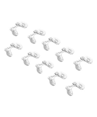 Beavorty 1 set 5 pair of soft silicone-nose pads holder clear glasses nasal cushion glasses replacement nose pads for glasses sunglasses small glasses pads pebbles.
